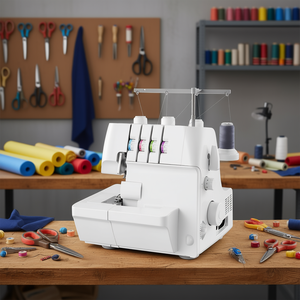 Máquina de Coser Overlock Serger de 2-3-4 Hilos, 1250 PPM, Alimentación Diferencial Ajustable, Cama Plana, Mecánica, de Una Sola Aguja - Product Image 2