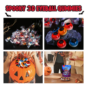 Caramelle Gommose 4D Amos a Forma di Occhio 3D per Halloween, Dolci Halal alla Frutta - Product Image 6