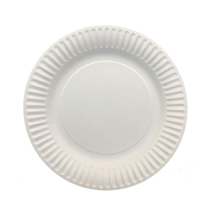 Assiettes en papier jetables non revêtues de 9 pouces rondes en <span class=keywords><strong>carton</strong></span> blanc Plateau en papier Assiettes à dîner pour fête, pique-nique ou pizza ou gâteau - Product Image 4
