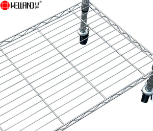 Estante de alambre de pie grande de almacenamiento de alambre cromado moderno móvil portátil de 5 niveles con ruedas - Product Image 4