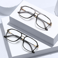 Monture de lunettes optiques carrée Partagas TR90 avec charnière à ressort, double pont, anti-lumière bleue, pour hommes