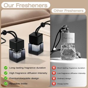 Bouteille diffuseur de parfum vide de 8 ml pour voiture, mini désodorisant, flacon en verre pour huiles essentielles avec bouchon en bois noir - Product Image 4