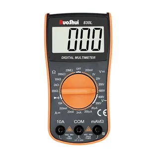 RuoShui 830L Multimeter Digital Mini 2000 Hitungan Manual Rentang Ketahanan Tegangan Siswa Multimeter Victor Tester Listrik