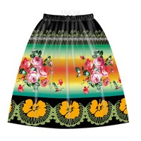 Tissu hawaïen Luau vibrant - Imprimé tropical intégral en polyester pour vêtements de villégiature et accessoires de plage