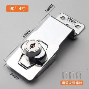 Zinc Alloy Drawer <b>Lock</b> for Exterior No-Drill Hasp <b>Lock</b> Durable & Easy Installation for Wood/Iron Gates <b>Cabinets</b> Workshop Use - Product Image 4