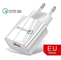 Chargeur mural USB Qualcomm QC3.0 18W, adaptateur de voyage portable, prise US EU, chargeur rapide pour smartphones