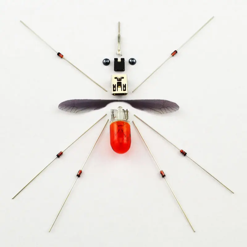 子供のための電子蚊大人手作り教育玩具2023 DIYキット手作り芸術工芸品金属パズル3Dモデル