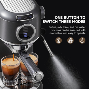 Machine à expresso électrique programmable multi-capsules en acier inoxydable ST-695F avec mousseur à lait, pression de 20 bars, pour hôtel et usage domestique - Product Image 3