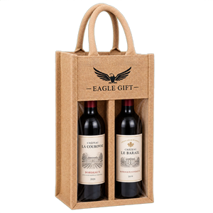 Custom Logo Eco-friendly Durable Strong Reusable Jute Wine Tote Shopping <b>Bag</b> - Product Image 2