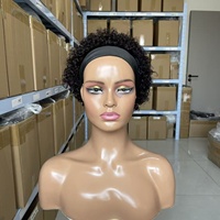 Perruques de cheveux naturels européens et américains, petites boucles africaines, cheveux bouclés effet glace, perruques bouclées volumineuses, perruques noires naturelles et réalistes