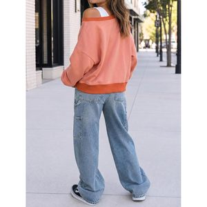 Custom Women's Reversible Wrap Sweatshirt <b>Long</b> <b>Sleeve</b> <b>Crop</b> <b>Top</b> Athletic Wear Y2K Fall Winter Outfit - Product Image 5