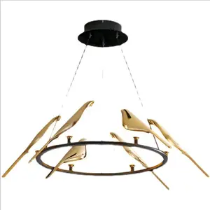 Nordic Bird Pendel leuchten LED-Lampen für Esszimmer Schlafzimmer Wohnzimmer Dekor Cafe Gold Hängende Leuchten