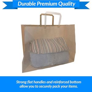 Paper Shopping <b>Bags</b> <b>Large</b> with Handles Heavy Duty Kraft <b>Bags</b> With Wide Base Retail Shopping Restaurant Luxury Wedding Paper <b>Bag</b> - Product Image 5