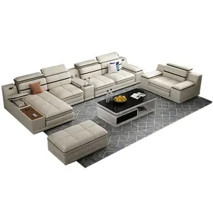 Modern Style Wohnzimmer möbel Section als Couch Sofa Set Kunden spezifisches Echt leder mit Spielmusik Lautsprechern