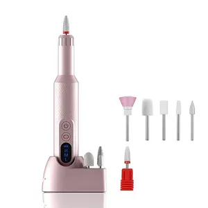 Kit de lime à ongles électrique sans fil pour enlever les ongles en gel acrylique Efile 18000rpm Portable Rechargeable Mani Pro Nail Drill