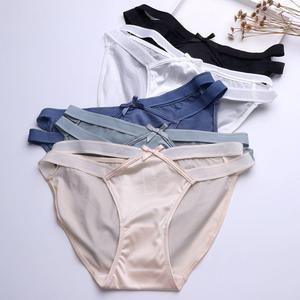 Braguitas de Satén de Seda para Mujer, Venta al por Mayor de Fábrica 2023, Bragas Sexys con Aberturas, Transpirables, de Cintura Baja - Product Image 2