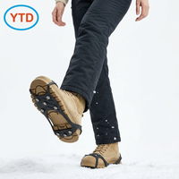 YTD YTD-062 Crampons antidérapants en caoutchouc pour raquettes à neige avec pointes en acier et crampons à glace pour l'escalade et la randonnée sur neige