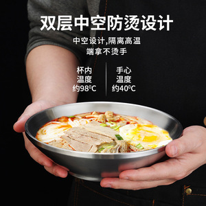 Stainless Steel Bowl Set Stackable Microwave Safe For Noodle Rice Soup Salad Kitchen Use - Product Image 5