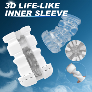 S-Hande 3Dリアル男性用オナホールカップ：9つの自動モード、視覚観察窓付き大人用オナニー玩具（男性向け） - Product Image 2