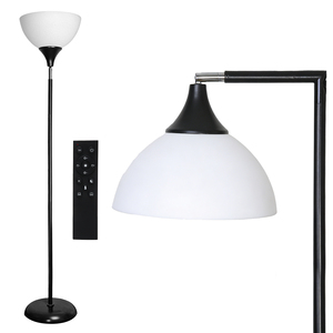 360 Swivel Timeless Metal LED Office Floor Lamp <b>Remote</b> <b>Control</b> Dimmable Shade Unbreakable Bulb <b>Replaceable</b> Heavy Duty Base - Product Image 1