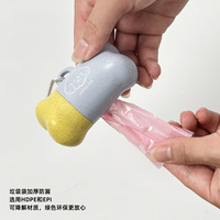 Distributeur de sacs à déjections canines en forme d'os avec mousqueton, design simple et portable, sacs biodégradables et imperméables pour animaux de compagnie en extérieur