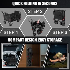 Dual-Use Large <strong>Trolley</strong> Folding Outdoor Travel Picnic One Car Dual Purpose Foldable <strong>Camp</strong> Bed&amp;Camper Van <strong>for</strong> Storage - Product Image 3