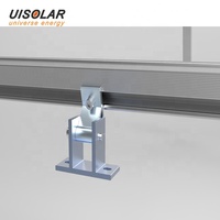 UISOLAR Support en aluminium pour modules solaires à angle inclinable, système de montage solaire sur toit plat réglable