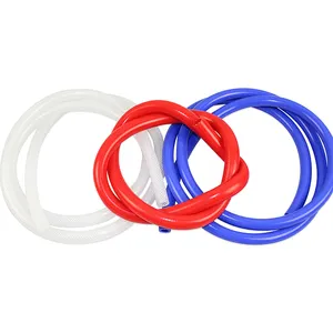 Heavy Duty High Pressure Flexible Silicone Hose 1/2"ID X 3/4"OD Braided Silicone Tubing