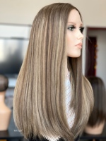 Perruque Sheitel SHY, couleur brun foncé, cheveux humains européens, dessus en dentelle, finition Sheitel de qualité supérieure, distributeur en gros
