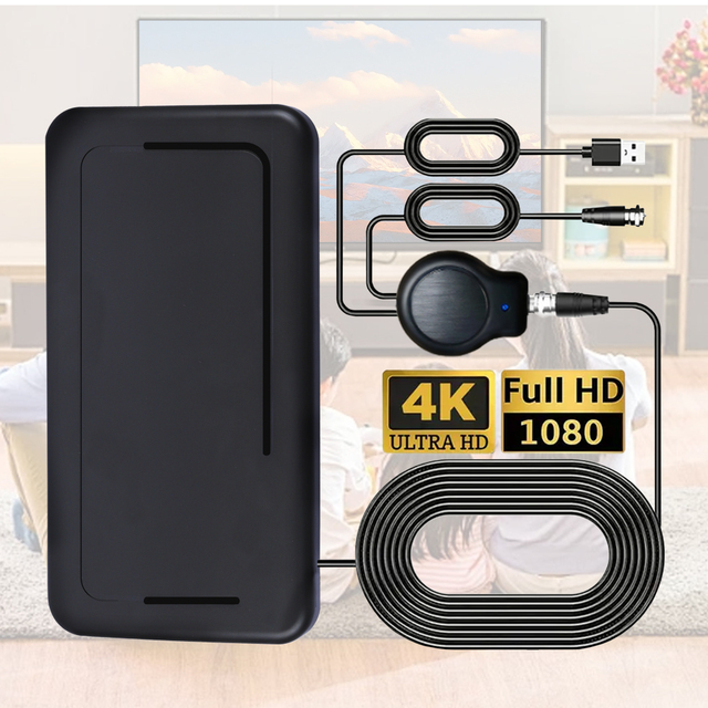 Smart Digital TV Antenna High Gain Outdoor Indoor TV Antenna Signal Booster DVD T2 Caravan Truck Amplifier for Indoor Outdoor