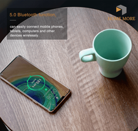 Table d'appoint moderne en bois pour thé et café avec chargeur et haut-parleur Bluetooth, table basse avec haut-parleur et Bluetooth