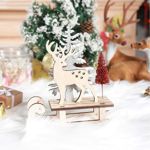 <span class=keywords><strong>Slitta</strong></span> in Legno con Renne per Decorazioni Natalizie da Interno - Product Image 5