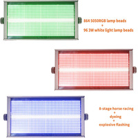 Barre lumineuse LED stroboscopique 960 pièces 864 5050RGB + 96x3W lumière blanche 8+8 Wash pour discothèque, boîte de nuit, DJ, mariage