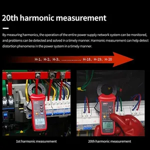 Pince ampèremétrique numérique UNI-T UT251C+ 60A AC pour fuites de courant avec fonction de maintien et filtre passe-bas LPF pour test de moteur VFD via application - Product Image 2