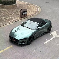Vente en gros en usine d'enveloppe de voiture PET liquide vert alpin à couleur changeante en vinyle rouleau complet au prix d'usine