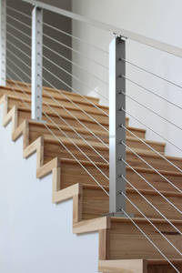 Reilbu Vente directe d'usine Garde-corps d'<span class=keywords><strong>escalier</strong></span> carré en acier inoxydable Câble en acier 42'' Poteau de terrasse - Product Image 2
