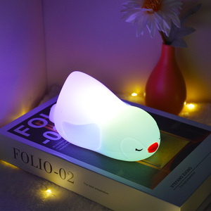 Nuovo Design Cute animal Multicolor Led Night Light Silicone Tap Control lampada da notte per bambini regali luce notturna per bambini baby <span class=keywords><strong>nurs</strong></span> - Product Image 3