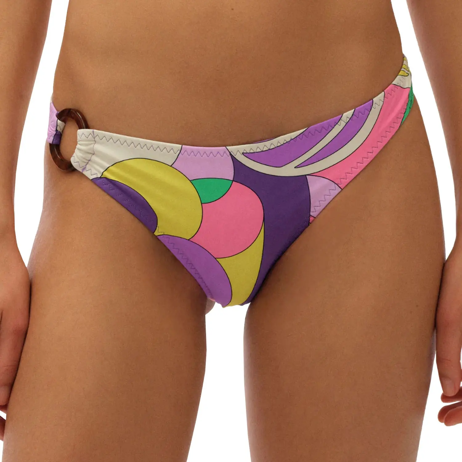 2024 Summer Side Circle Bikini Swim Bottom Custom Printed Comfortable Ladies Beach Swimwear Coral Bikini Bottom