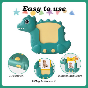 Machine d'apprentissage de cartes de connaissances sur les dinosaures multilingues parlantes pour enfants avec 510 mots - Jouet éducatif - Product Image 4