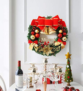 Couronne de Noël artisanale de luxe moderne réutilisable et écologique pour la décoration intérieure, idéale comme cadeau - Product Image 2