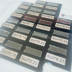 Placa de señalización para puerta de sala de reuniones con indicador de estado reemplazable, diseño minimalista para montaje en pared, para edificios de oficinas - Product Image 5
