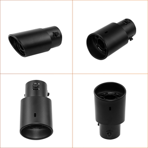 ท่อไอเสียรถยนต์สีดำด้าน M142 ขนาดเส้นผ่านศูนย์กลาง 63 มม. ปลายท่อไอเสียสแตนเลสอเนกประสงค์ อุปกรณ์เสริมท่อเก็บเสียง - Product Image 6