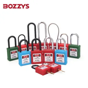 BOZZYS 빨간색 나일론 본체 잠금 태그아웃 안전 자물쇠 뒷면에 관리자 이름과 같은 중요한 정보를 채우십시오