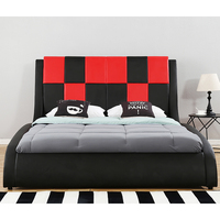Nouveau magasin Willsoon Lit plateforme rembourrée en cuir synthétique PU double king size personnalisé moderne en forme de courbe