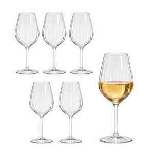 Set di bicchieri da vino in plastica 510cc, modello Venezia a righe, infrangibili, per vino rosso e bianco - Product Image 6