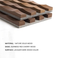 MUMU Usine de Dongguan Panneaux Muraux de Boiserie Lambrissée en Bois Massif 3D pour Décoration Intérieure