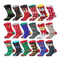 Chaussettes de Noël de haute qualité, chaussettes fantaisie en coton, chaussettes amusantes, chaussettes colorées, chaussettes originales et funky