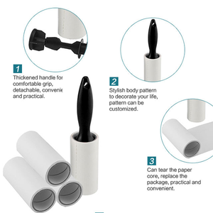 Rullo Adesivo Bianco Extra Forte per la Pulizia dei Capelli, Rullo Manuale per la Rimozione dei <span class=keywords><strong>Peli</strong></span> di Cane, Spazzola Adesiva per la Rimozione dei <span class=keywords><strong>Peli</strong></span> - Product Image 2