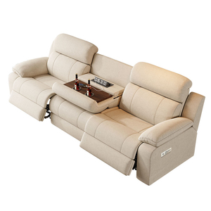 Modern Fabric Power Reclining 3 Seater Couch With USB Ports Living Room Furniture Set Wholesale Recliner 260422 Modern Fabric Po - Product Image 1