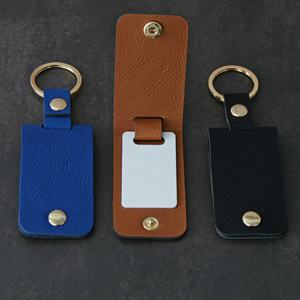 Mini cuero familia amigos álbum de fotos llavero Laserable polipiel foto Kychain - Product Image 2